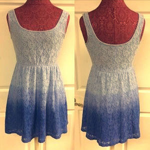 Lace Sun Dress Summer Pastel Cute Floral Tye-Dye s